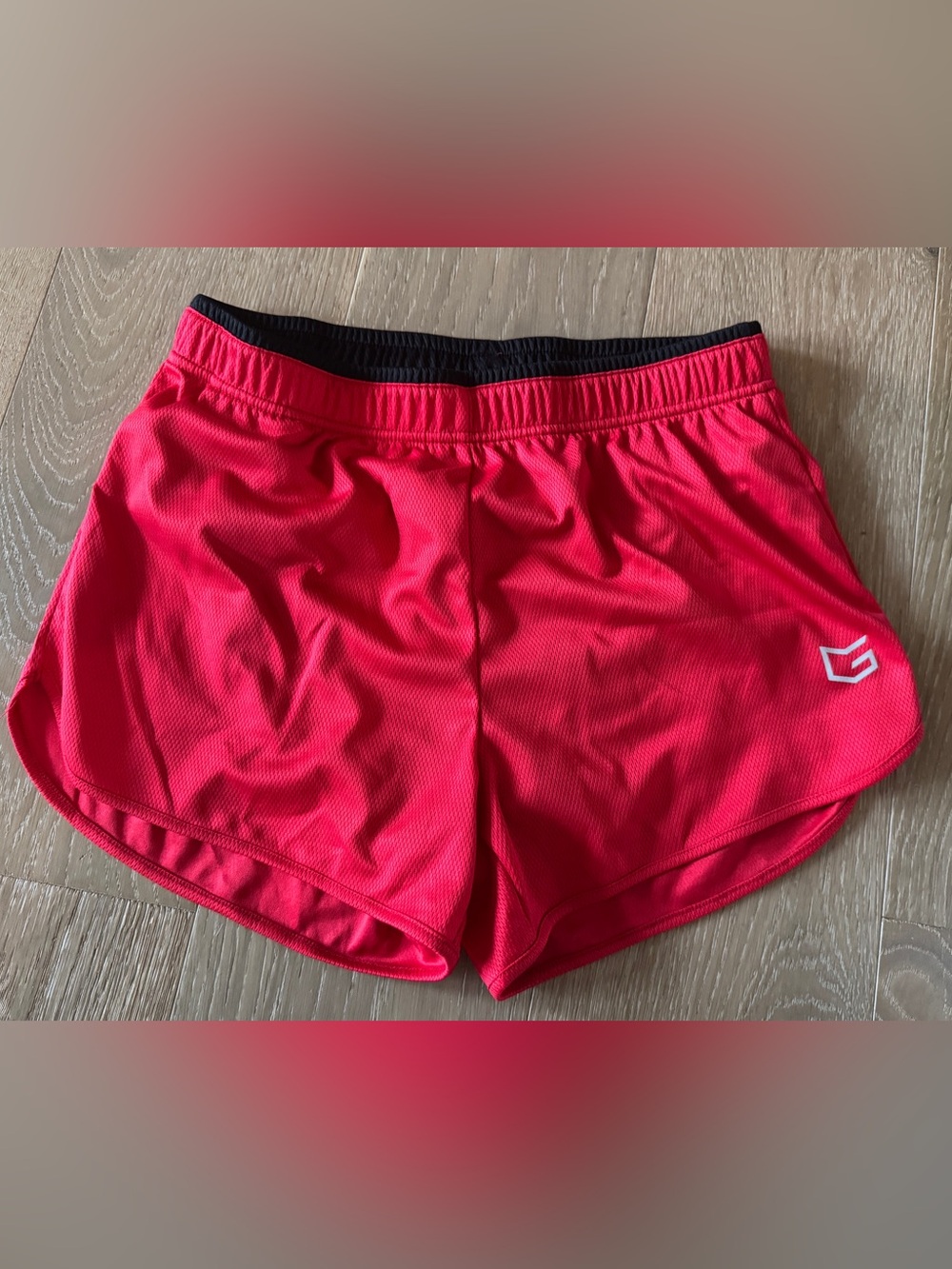 Red Athletic Running Track 3.5” Shorts with Black Liner